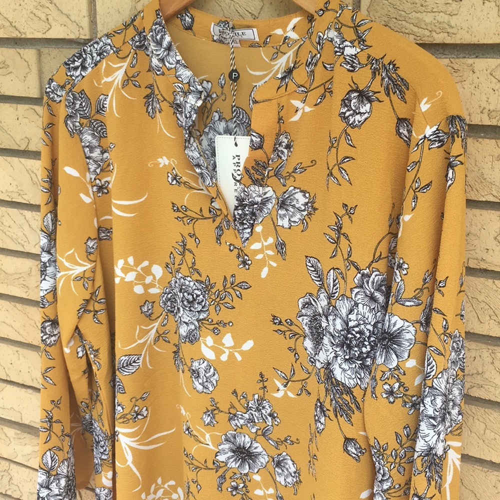 Beautiful Profile Apparel Floral Blouse - 1X NWT